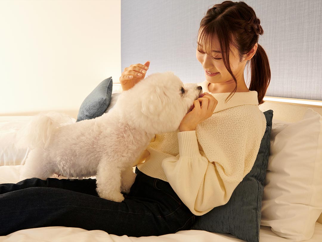 ベッドルームもペットと一緒