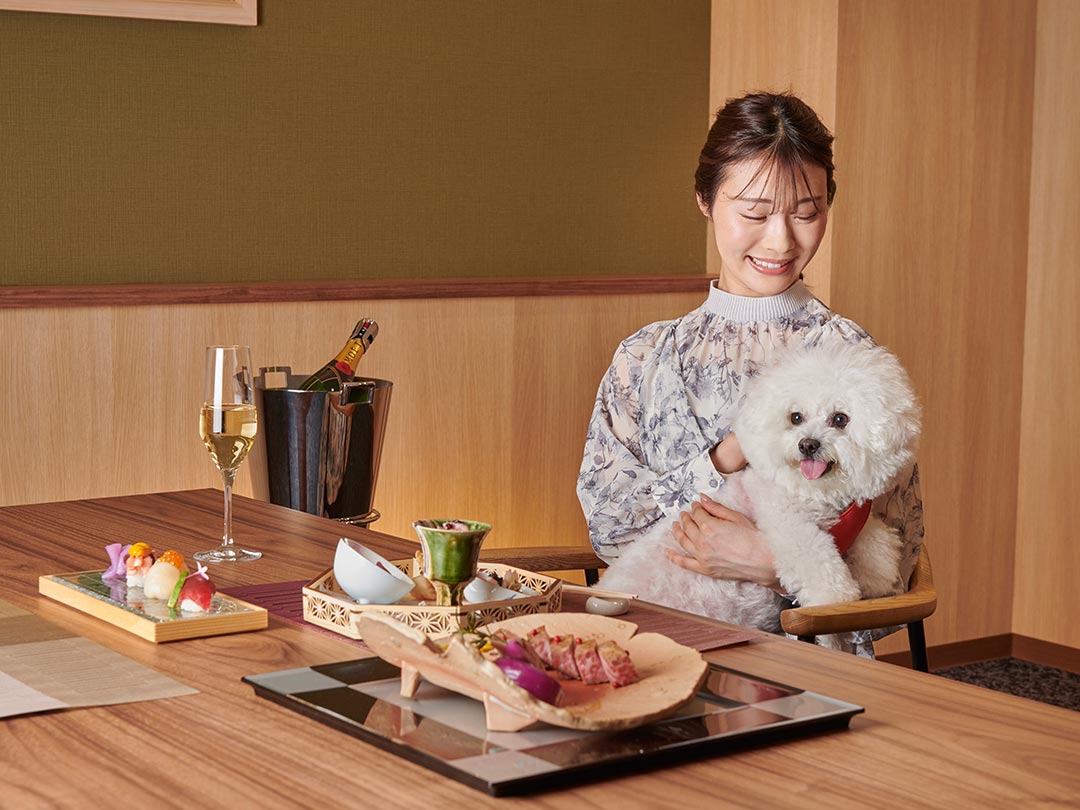 個室食事処もペットと一緒